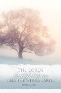 General - Winter - Lord's Faithful Love, Psalm 33:5 - Pkg 100 - Standard Bulletin