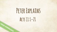 Inspire! Video Download - Peter Explains (Acts 11:1-21)