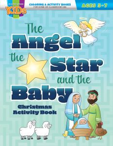 Christmas Coloring/Activity Book - The Angel, The Star, and the Baby -  Ages 5-7