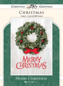 Christmas - Merry Christmas - KJV - Box of 12 - Solid Pack Boxed Greeting Cards