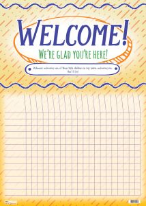 Wall Chart | Welcome! We're Glad You're Here!
