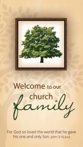 Pew Card -   Welcome to Our Church Family