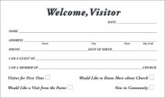 Welcome Visitor Card (pkg of 50)