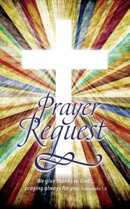 Pew Card -   Prayer Request