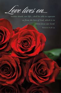 Funeral - Love Lives On..., Romans 8:38-39 (KJV) - Pkg 100 - Standard Bulletin