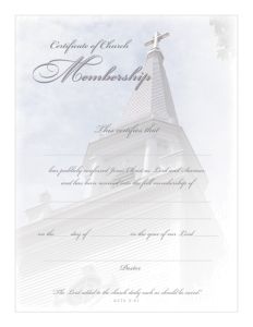 Membership Certificate - Premium, Silver Foil Embossed