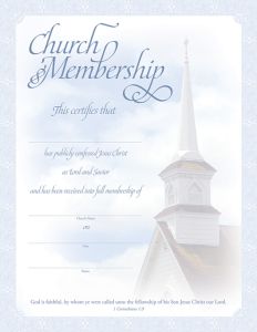Membership Certificate - Premium, Blue Foil Embossed