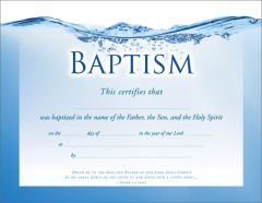 Baptism Certificate - Premium, Foil Embossed
