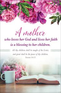Mother's Day - A mother who loves her God, Isaiah 54:13 (KJV) - Pkg 100 - Standard Bulletin