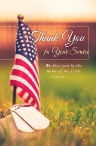 Veteran's Day - Thank You for Your Service - Psalm 129:8 (KJV) - Pkg 100 - Standard Bulletin