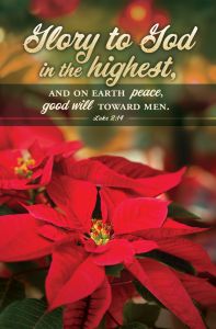 Christmas-Glory to God in the Highest; Luke 2:14 (KJV)-Pkg 100-Standard Bulletin