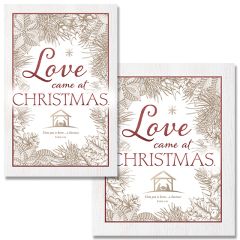 Christmas - Love Came at Christmas, Luke 2:11 (KJV) - Pkg 100 - Bulletins - Multiple Sizes
