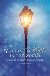 General - Ye Shine as Lights, Philippians 2:15-16 (KJV) - Pkg 100 - Standard Bulletin
