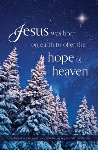 Christmas - Jesus Was Born/John 3:16 - Pkg of 100 - Standard Bulletin