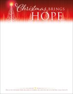 Christmas - Christmas Brings Hope, 1 John 5:11 (NIV®) - Pkg 100 - Letterhead