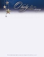 Christmas - Oh Holy Night, John 1:9 (NIVÃ‚Â®) - Pkg of 100 - Letterhead