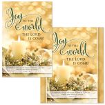 Christmas - Joy to the World; Luke 2:10 (KJV)- Pkg 100 - Bulletin - Multiple Sizes
