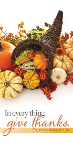 Thanksgiving—In every thing give thanks; 1Thess 5:18—Pkg 100—Offering Envelope