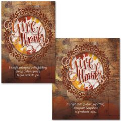 Thanksgiving - Give Thanks - Bulletin - Multiple Sizes