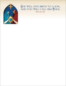 Christmas - She Will Give Birth to a Son Matthew 1:21 (CEB) - Pkg 100 - Letterhead