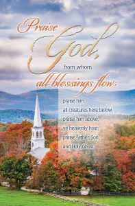 Seasonal - Fall - Praise God - United Methodist Hymnal - Pkg 100 - Standard Bulletin