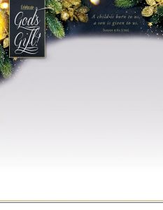 Christmas - Celebrate God's Gift - Isaiah 9:6 (CEB) - Pkg 100 - Letterhead