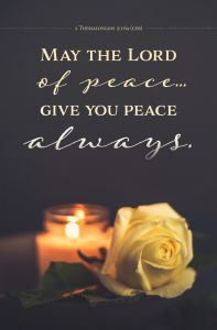 Funeral - The Lord of Peace - 2 Thessalonians 3:16a (CEB) - Pkg 100 - Standard Bulletin
