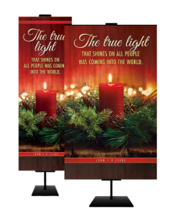 Christmas—The True Light; John 1:9 (CEB)—Banner