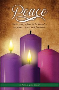 Advent—Peace; 2 Peter 3:14 (CEB) - Pkg 100—Standard Bulletin