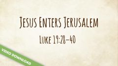 Inspire! Video Download - Jesus Enters Jerusalem (Luke 19:28-40)