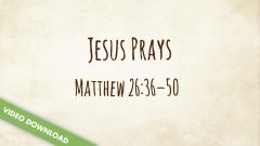 Inspire! Video Download - Jesus Prays (Matthew 26:36-50)