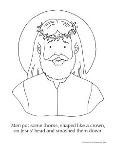 Printable - Coloring and Activity Page | (2-4) Child's Story of Easter | Crown of Thorns   