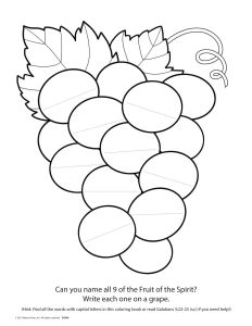 Printable - Coloring & Activity Page| (5-7) Fruit of the Spirit | Fruit of Spirit Activity