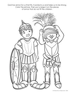 Printable - Coloring & Activity Page | (5-7) Armor of God | Kids Activity