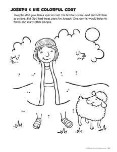 Printable - Coloring and Activity Page | (2-4) My Favorite Bible Stories | Joseph