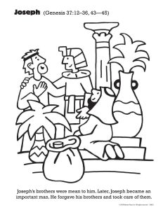 Printable - Coloring and Activity Page | (2-4) Bible Heroes | Joseph