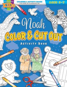 Printable - Coloring & Activity Book | (5-7) | Noah Color and Cut Out Activity Book