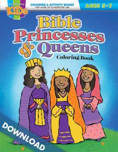 Bible Princesses & Queens - General - Ages 5-7 Coloring/Activity Book - Digital Download