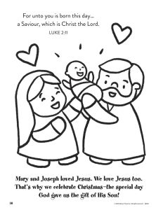 Printable - Coloring & Activity Page | (2-4) Christmas | Christmas is Special | Holy family 