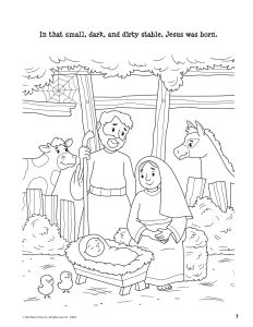 Printable - Coloring & Activity Page | Christmas | (5-7) | A Trip to Bethlehem |Nativity Scene 