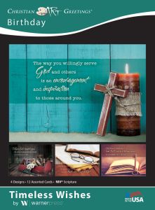 Birthday - Timeless Wishes, (NIV) - Box of 12 - Assorted Boxed Greeting Cards