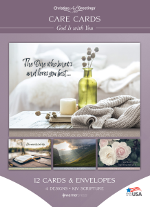 Care Cards – God Is with You – 12 Cards with KJV Scripture – Assorted Greeting Cards 