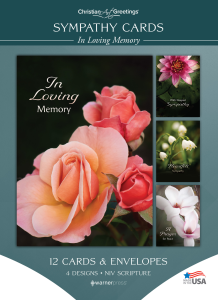 Sympathy Cards – In Loving Memory – 12 Cards with NIV Scripture – Assorted Greeting Cards 