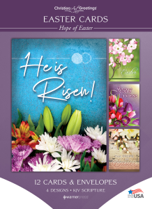 Easter Cards – Hope of Easter – 12 Cards with KJV Scripture – Assorted Greeting Cards 