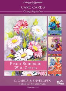 Care Cards – Caring Impressions – 12 Cards with NIV Scripture – Assorted Greeting Cards 