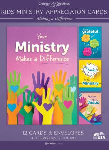 Kids Ministry Appreciation Cards – Making a Difference – 12 Cards (NIV) – Assorted Greeting Cards 