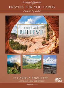 Praying for You Cards – Nature's Splendor – 12 Cards with KJV Scripture – Assorted Greeting Cards 