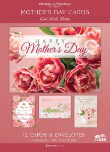 Mother's Day Cards – God Made Moms – 12 Cards with KJV Scripture – Assorted Greeting Cards 