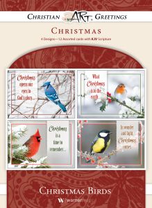Christmas - Christmas Birds, (KJV) - Box of 12 - Assorted Boxed Greeting Cards