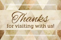 Postcard - Thanks for visiting with us!